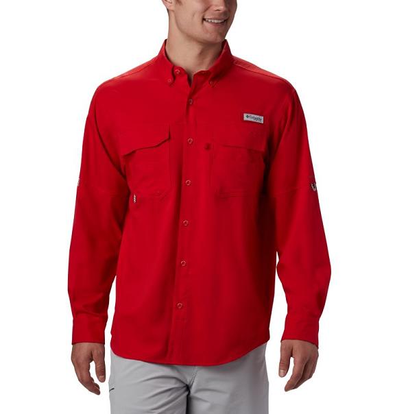Columbia PFG Blood and Guts Shirts Red For Men's NZ84023 New Zealand